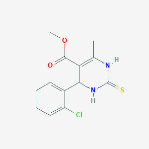 molecular formula C13H13ClN2O2S B448571 methyl 4-(2-chlorophenyl)-6-methyl-2-sulfanylidene-3,4-dihydro-1H-pyrimidine-5-carboxylate CAS No. 134141-09-6
