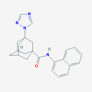 molecular formula C23H24N4O B448572 N-(1-naphthyl)-3-(1H-1,2,4-triazol-1-yl)-1-adamantanecarboxamide 