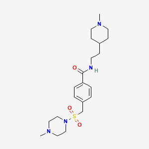 4-{[(4-methylpiperazin-1-yl)sulfonyl]methyl}-N-[2-(1-methylpiperidin-4-yl)ethyl]benzamide