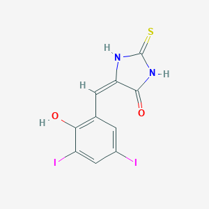 molecular formula C10H6I2N2O2S B448575 5-(2-Hydroxy-3,5-diiodobenzylidene)-2-thioxo-4-imidazolidinone 