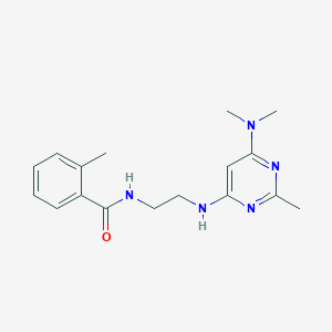 N-(2-{[6-(dimethylamino)-2-methyl-4-pyrimidinyl]amino}ethyl)-2-methylbenzamide