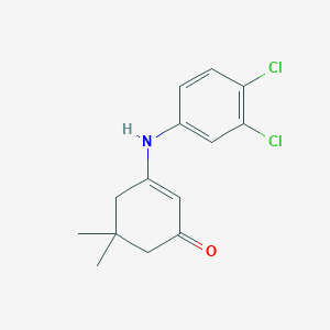 molecular formula C14H15Cl2NO B448577 3-[(3,4-Dichlorophenyl)amino]-5,5-dimethylcyclohex-2-en-1-one CAS No. 362593-33-7