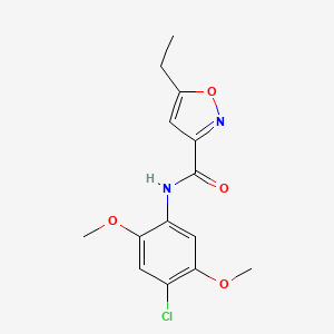 N-(4-chloro-2,5-dimethoxyphenyl)-5-ethyl-3-isoxazolecarboxamide