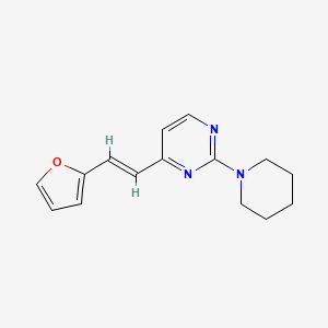 4-[2-(2-FURYL)VINYL]-2-PIPERIDINOPYRIMIDINE