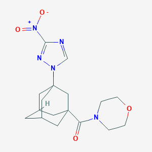 molecular formula C17H23N5O4 B448579 4-[(3-{3-nitro-1H-1,2,4-triazol-1-yl}-1-adamantyl)carbonyl]morpholine 