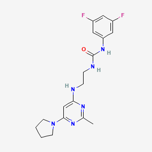 N-(3,5-difluorophenyl)-N'-(2-{[2-methyl-6-(1-pyrrolidinyl)-4-pyrimidinyl]amino}ethyl)urea