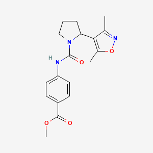 Methyl 4-{[2-(3,5-dimethyl-1,2-oxazol-4-YL)pyrrolidine-1-carbonyl]amino}benzoate