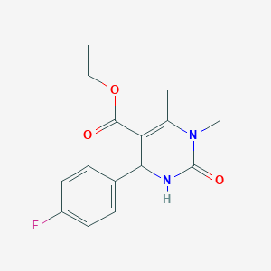 Ethyl 4-(4-fluorophenyl)-1,6-dimethyl-2-oxo-1,2,3,4-tetrahydropyrimidine-5-carboxylate