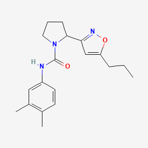 N-(3,4-dimethylphenyl)-2-(5-propyl-1,2-oxazol-3-yl)pyrrolidine-1-carboxamide