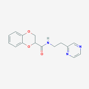 N-[2-(2-pyrazinyl)ethyl]-2,3-dihydro-1,4-benzodioxine-2-carboxamide