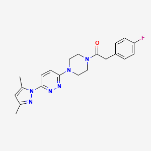 3-(3,5-dimethyl-1H-pyrazol-1-yl)-6-{4-[(4-fluorophenyl)acetyl]-1-piperazinyl}pyridazine