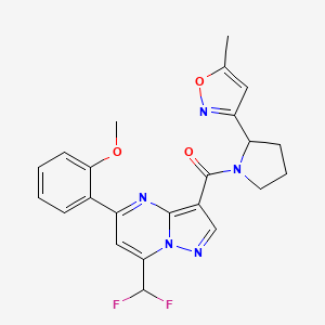 7-(difluoromethyl)-5-(2-methoxyphenyl)-3-{[2-(5-methyl-3-isoxazolyl)-1-pyrrolidinyl]carbonyl}pyrazolo[1,5-a]pyrimidine