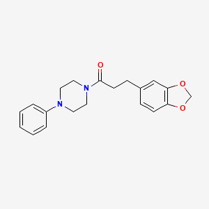 3-(2H-1,3-BENZODIOXOL-5-YL)-1-(4-PHENYLPIPERAZIN-1-YL)PROPAN-1-ONE