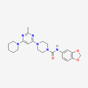 N-1,3-benzodioxol-5-yl-4-[2-methyl-6-(1-piperidinyl)-4-pyrimidinyl]-1-piperazinecarboxamide