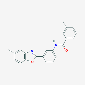 molecular formula C22H18N2O2 B448589 3-methyl-N-[3-(5-methyl-1,3-benzoxazol-2-yl)phenyl]benzamide 