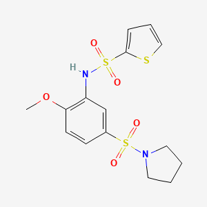 N-[2-METHOXY-5-(PYRROLIDINE-1-SULFONYL)PHENYL]THIOPHENE-2-SULFONAMIDE