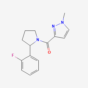 3-{[2-(2-fluorophenyl)-1-pyrrolidinyl]carbonyl}-1-methyl-1H-pyrazole