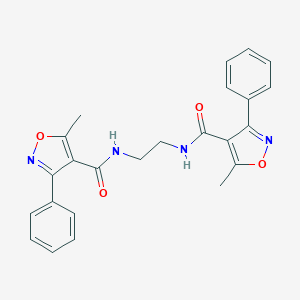 molecular formula C24H22N4O4 B448591 5-methyl-N-(2-{[(5-methyl-3-phenyl-4-isoxazolyl)carbonyl]amino}ethyl)-3-phenyl-4-isoxazolecarboxamide 