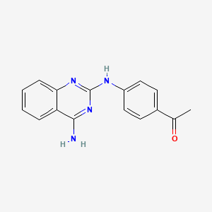 1-{4-[(4-amino-2-quinazolinyl)amino]phenyl}ethanone