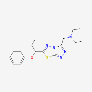 N-ethyl-N-{[6-(1-phenoxypropyl)[1,2,4]triazolo[3,4-b][1,3,4]thiadiazol-3-yl]methyl}ethanamine