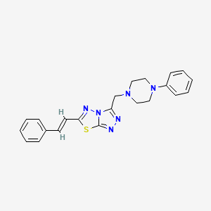 3-[(4-phenyl-1-piperazinyl)methyl]-6-(2-phenylvinyl)[1,2,4]triazolo[3,4-b][1,3,4]thiadiazole