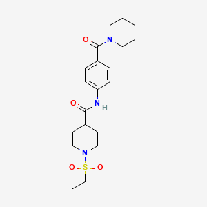 1-(ETHANESULFONYL)-N-[4-(PIPERIDINE-1-CARBONYL)PHENYL]PIPERIDINE-4-CARBOXAMIDE