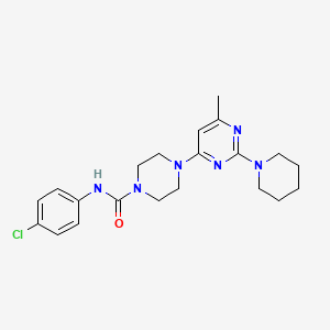 N-(4-chlorophenyl)-4-[6-methyl-2-(1-piperidinyl)-4-pyrimidinyl]-1-piperazinecarboxamide