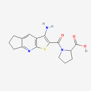 1-[(3-amino-6,7-dihydro-5H-cyclopenta[b]thieno[3,2-e]pyridin-2-yl)carbonyl]proline