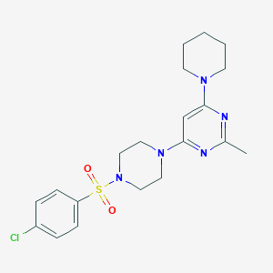 4-[4-(4-Chlorobenzenesulfonyl)piperazin-1-YL]-2-methyl-6-(piperidin-1-YL)pyrimidine