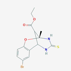 molecular formula C14H15BrN2O3S B448598 ethyl (9R)-4-bromo-9-methyl-11-thioxo-8-oxa-10,12-diazatricyclo[7.3.1.0~2,7~]trideca-2,4,6-triene-13-carboxylate 