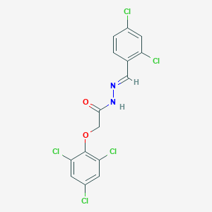 molecular formula C15H9Cl5N2O2 B448599 N'-(2,4-dichlorobenzylidene)-2-(2,4,6-trichlorophenoxy)acetohydrazide 