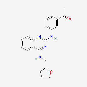 1-[3-({4-[(tetrahydro-2-furanylmethyl)amino]-2-quinazolinyl}amino)phenyl]ethanone