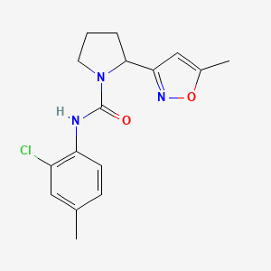 molecular formula C16H18ClN3O2 B4485996 N-(2-chloro-4-methylphenyl)-2-(5-methyl-1,2-oxazol-3-yl)pyrrolidine-1-carboxamide 