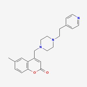 6-methyl-4-({4-[2-(pyridin-4-yl)ethyl]piperazin-1-yl}methyl)-2H-chromen-2-one