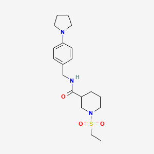 1-(ETHANESULFONYL)-N-{[4-(PYRROLIDIN-1-YL)PHENYL]METHYL}PIPERIDINE-3-CARBOXAMIDE