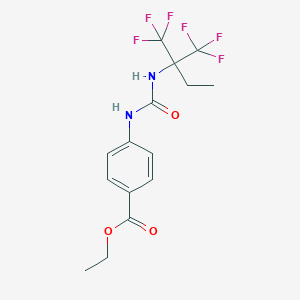 Ethyl 4-[({[1,1-bis(trifluoromethyl)propyl]amino}carbonyl)amino]benzoate