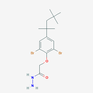 molecular formula C16H24Br2N2O2 B448603 2-[2,6-Dibromo-4-(1,1,3,3-tetramethylbutyl)phenoxy]acetohydrazide 