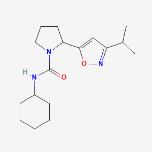 N-Cyclohexyl-2-[3-(propan-2-YL)-1,2-oxazol-5-YL]pyrrolidine-1-carboxamide