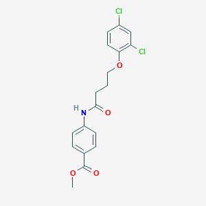 molecular formula C18H17Cl2NO4 B448605 Methyl 4-{[4-(2,4-dichlorophenoxy)butanoyl]amino}benzoate CAS No. 326901-59-1