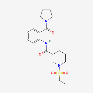 1-(ETHANESULFONYL)-N-[2-(PYRROLIDINE-1-CARBONYL)PHENYL]PIPERIDINE-3-CARBOXAMIDE