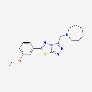 3-(Azepan-1-ylmethyl)-6-(3-ethoxyphenyl)[1,2,4]triazolo[3,4-b][1,3,4]thiadiazole