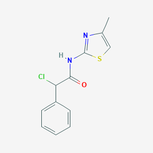 molecular formula C12H11ClN2OS B448606 2-chloro-N-(4-methyl-1,3-thiazol-2-yl)-2-phenylacetamide CAS No. 328274-92-6