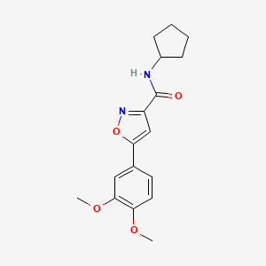 N-cyclopentyl-5-(3,4-dimethoxyphenyl)-3-isoxazolecarboxamide