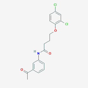 molecular formula C18H17Cl2NO3 B448611 N-(3-acetylphenyl)-4-(2,4-dichlorophenoxy)butanamide CAS No. 300825-91-6