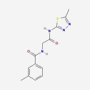 3-methyl-N-{2-[(5-methyl-1,3,4-thiadiazol-2-yl)amino]-2-oxoethyl}benzamide