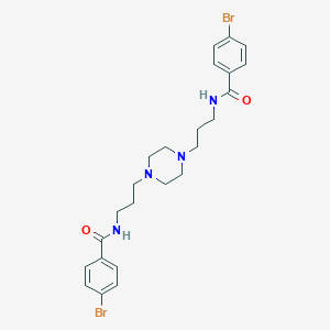 4-bromo-N-[3-(4-{3-[(4-bromobenzoyl)amino]propyl}-1-piperazinyl)propyl]benzamide