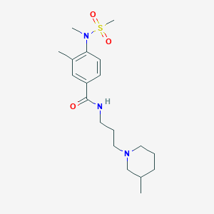 molecular formula C19H31N3O3S B4486131 3-METHYL-4-(N-METHYLMETHANESULFONAMIDO)-N-[3-(3-METHYLPIPERIDIN-1-YL)PROPYL]BENZAMIDE 