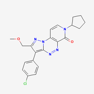 3-(4-chlorophenyl)-7-cyclopentyl-2-(methoxymethyl)pyrazolo[5,1-c]pyrido[4,3-e][1,2,4]triazin-6(7H)-one