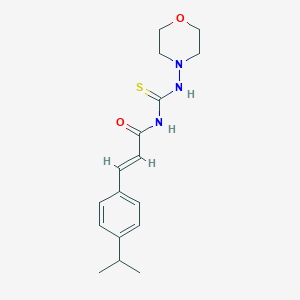 molecular formula C17H23N3O2S B448615 N-[3-(4-isopropylphenyl)acryloyl]-N'-(4-morpholinyl)thiourea 