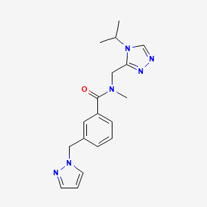 N-[(4-isopropyl-4H-1,2,4-triazol-3-yl)methyl]-N-methyl-3-(1H-pyrazol-1-ylmethyl)benzamide